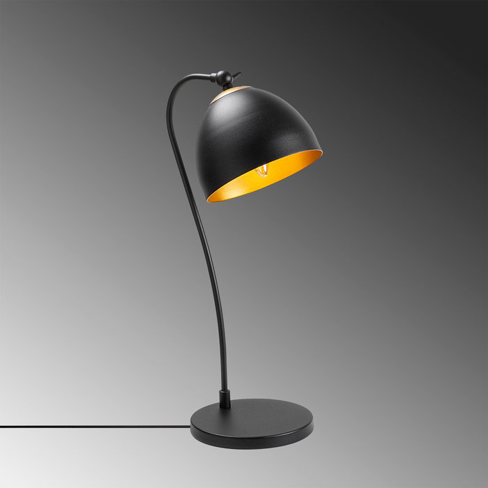 Opviq Lámpara de mesa Negro y Dorado Opviq Lámpara de mesa Negro y Dorado